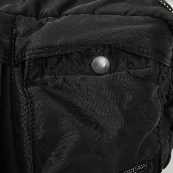 Head Porter Yoshida Tanker Shoulder belt Body Bag funnypack Black Large Rare - Picture 3 of 15